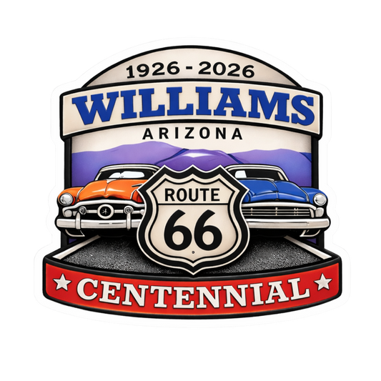 (2) Williams Route 66 Centennial Stickers – Bulk Wholesale Orders