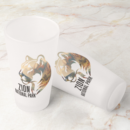 Zion National Park Mountain Lion Frosted Pint