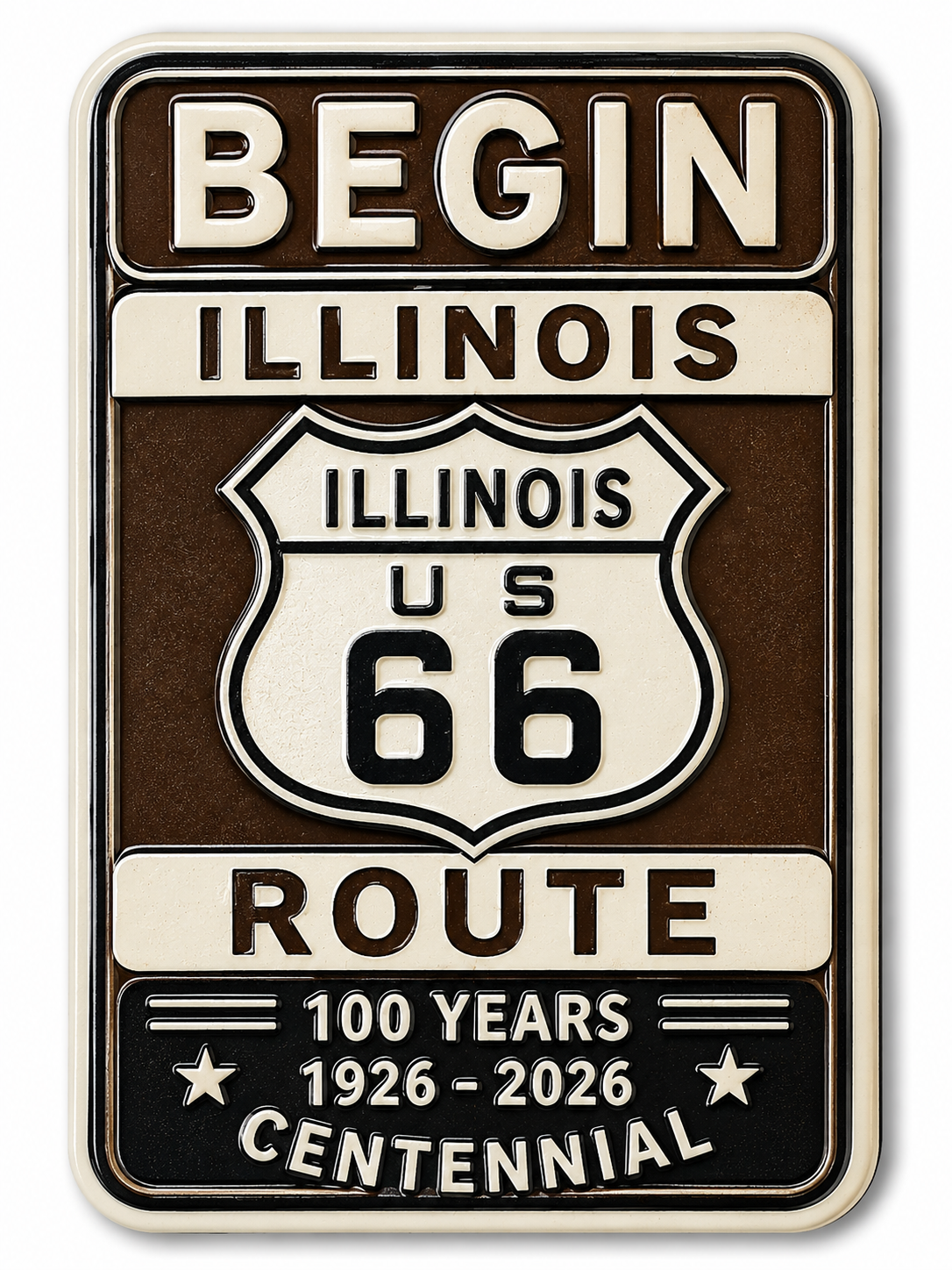 Route 66 Centennial Magnets (5) – Bulk Wholesale Orders