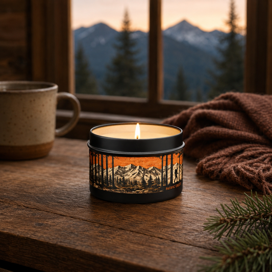 Pacific Crest Trail Mountain Forest Tin Candle | 4oz & 8oz