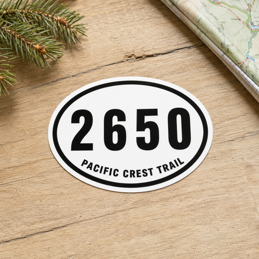 Pacific Crest Trail 2650 Oval Sticker | PCT Hiking Decal