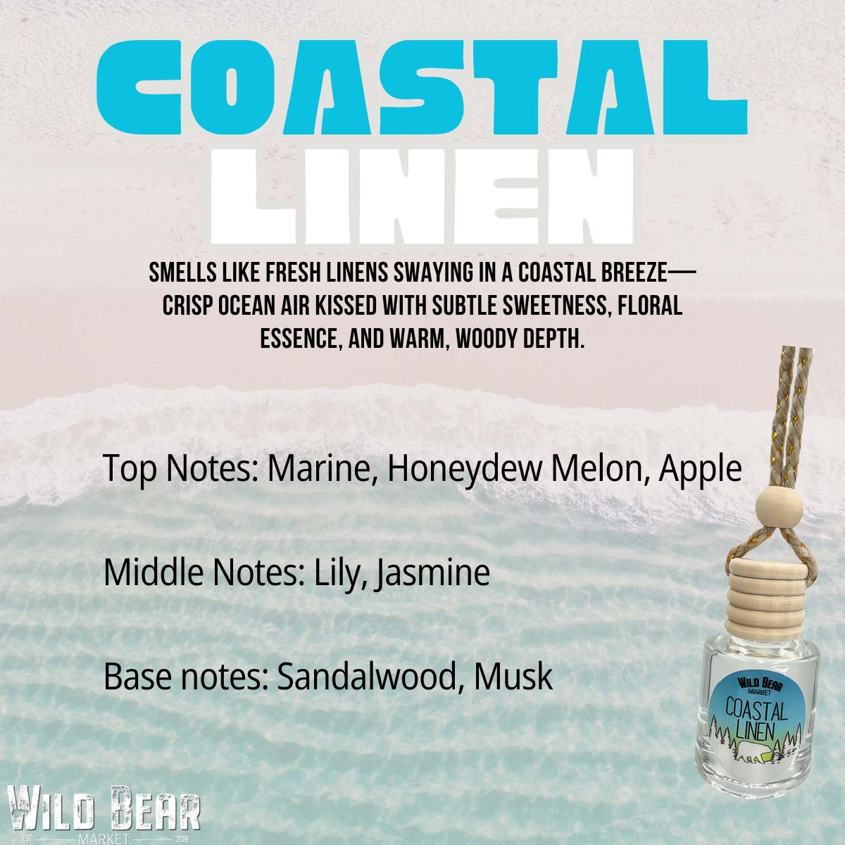 Coastal Linen Car Freshener