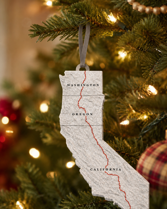 Pacific Crest Trail Memory Vault Map Ornament | USB-C Keepsake Supporting the PCTA