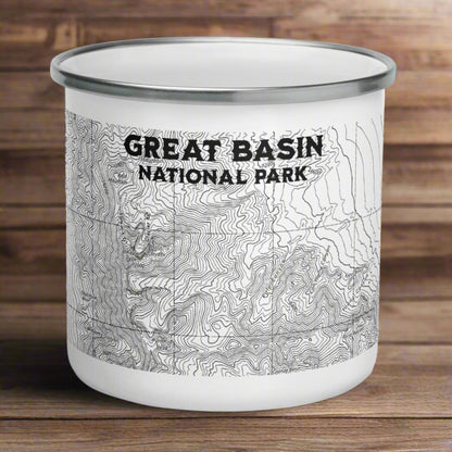 Great Basin National Park Topographic Enamel Camp Mug