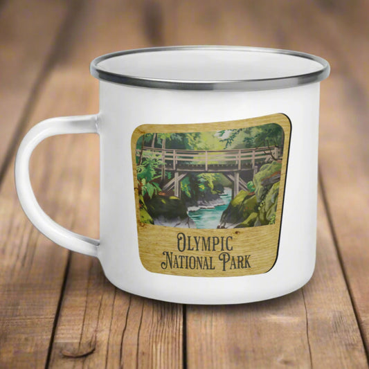 Olympic National Park Sign Camp Mug