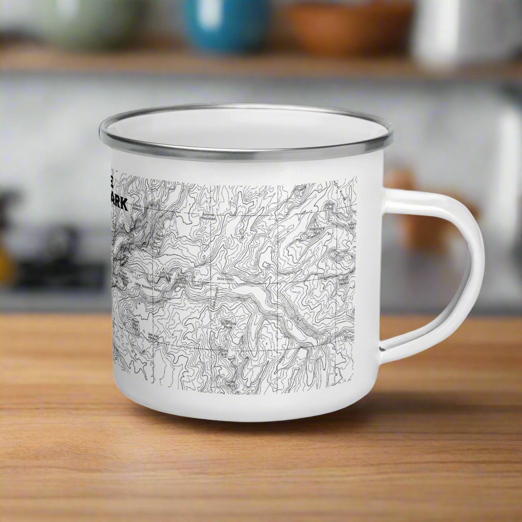 Yosemite National Park Topographic Camp Mug