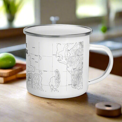 Yellowstone National Park Topographic Camp Mug