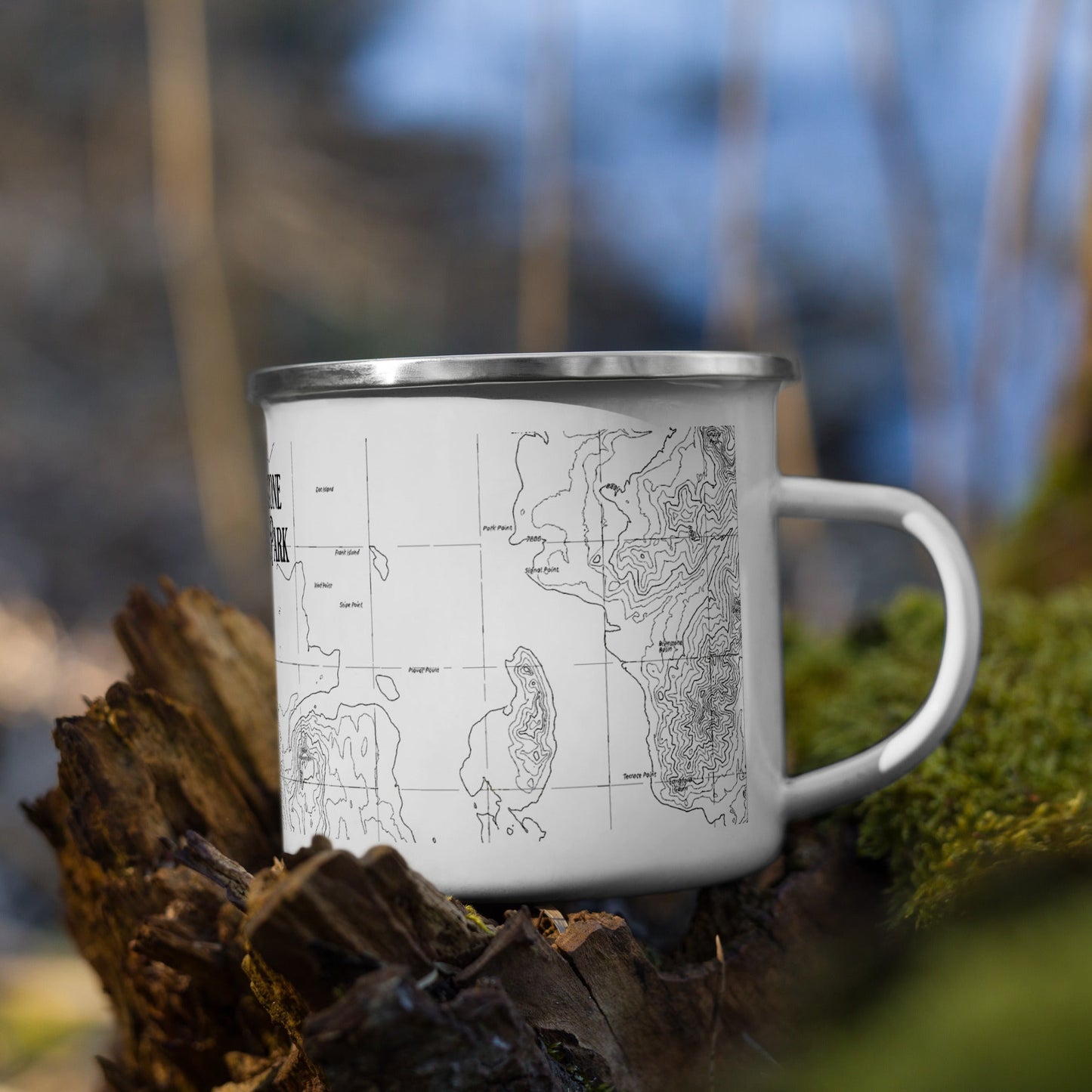 Yellowstone National Park Topographic Camp Mug