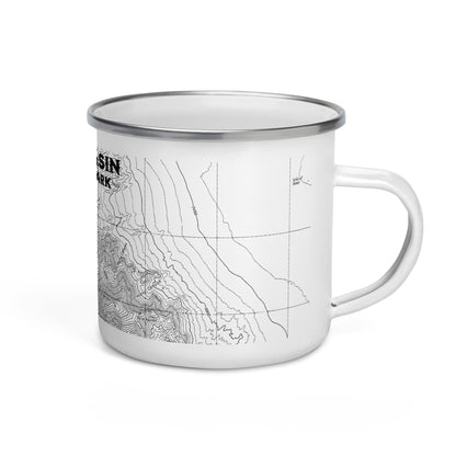 Great Basin National Park Topographic Enamel Camp Mug