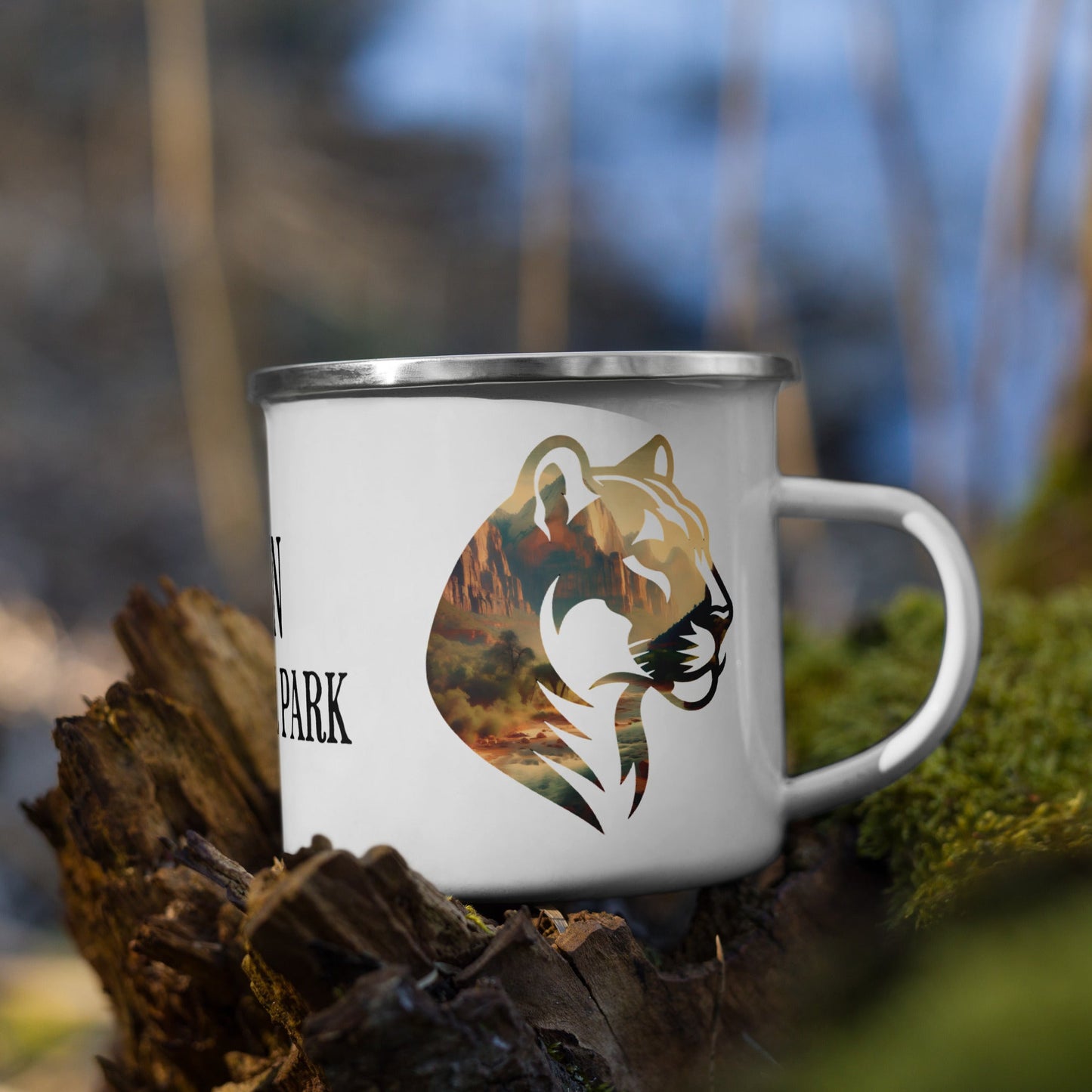 Zion Park Mountain Lion Camp Mug