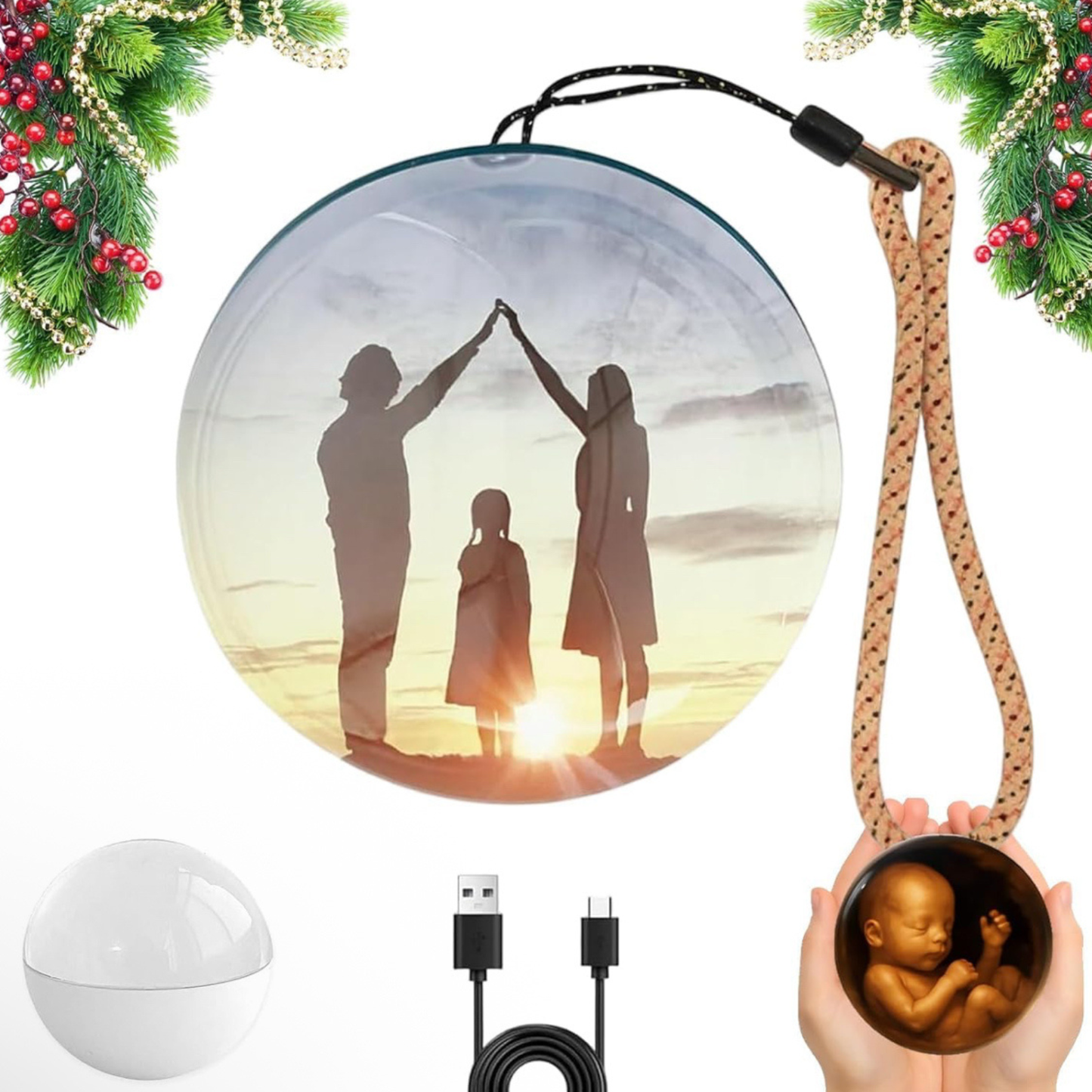 Crystal Ball Video Player – Personalized Memory Orb Digital Display for Photos & Videos