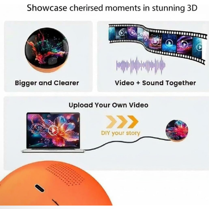 Crystal Ball Video Player – Personalized Memory Orb Digital Display for Photos & Videos