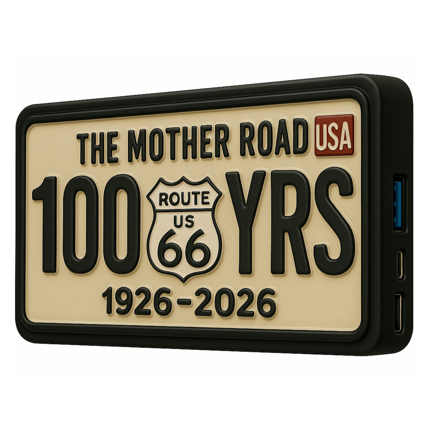 Route 66 Centennial Power Bank – “100 Years of the Mother Road” | 20% Donated to Route 66 Preservation