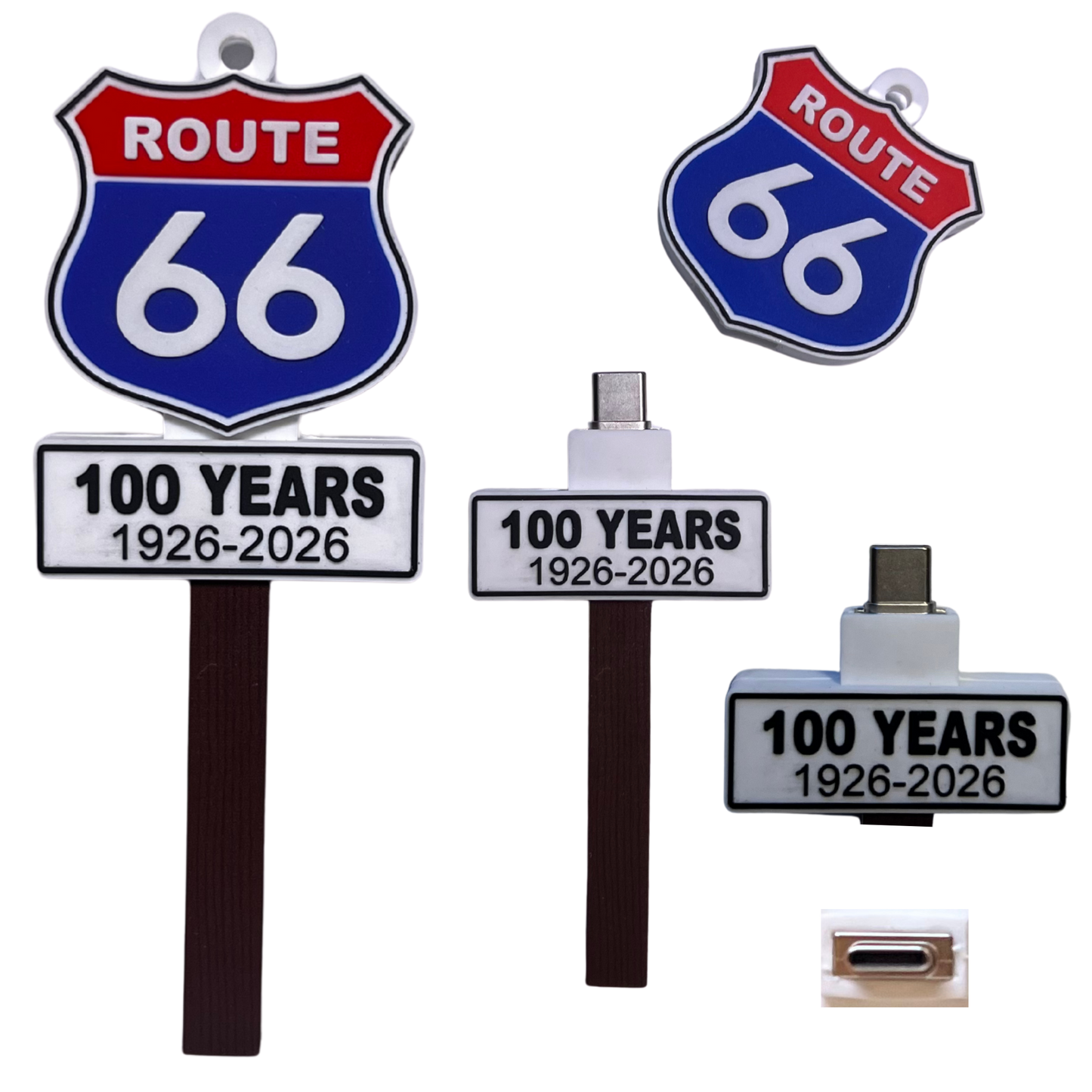 Route 66 Centennial Ornament –  Hidden USB-C Keepsake | $5 from every purchase supports Route 66 Preservation