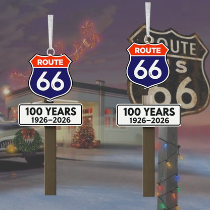 Route 66 Centennial Ornament –  Hidden USB-C Keepsake | $5 from every purchase supports Route 66 Preservation