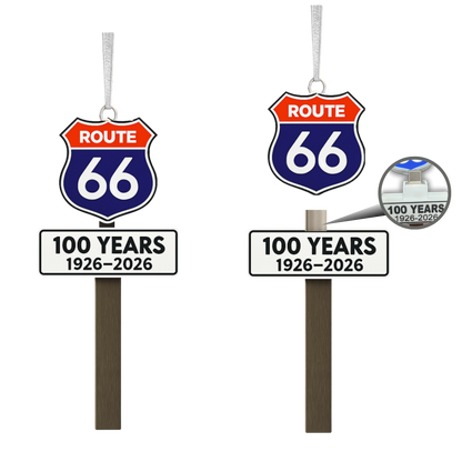 Route 66 Centennial Ornament –  Hidden USB-C Keepsake | $5 from every purchase supports Route 66 Preservation