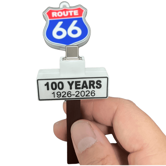 Route 66 Centennial Ornament with USB flash drive celebrating 100 years of Route 66. -Route 66 Centennial Ornament  