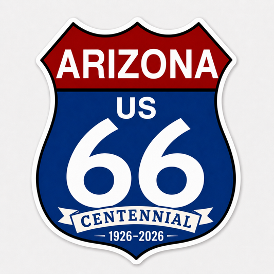 Route 66 Centennial Arizona Stickers (41) (3") – Bulk Wholesale Orders