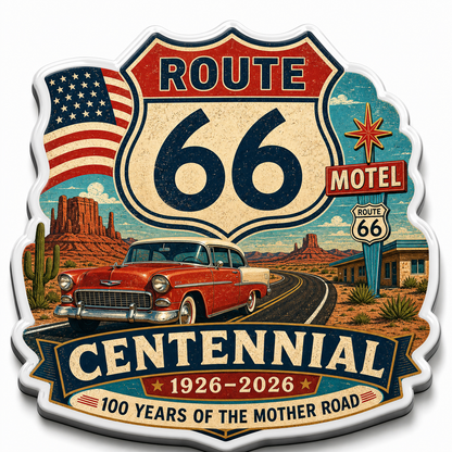 Route 66 Centennial Magnets (20) – Bulk Wholesale Orders